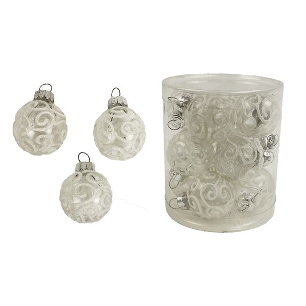 Vánoční ozdoba, sada 12ks S0202 - dia 3 x 3,5 cm