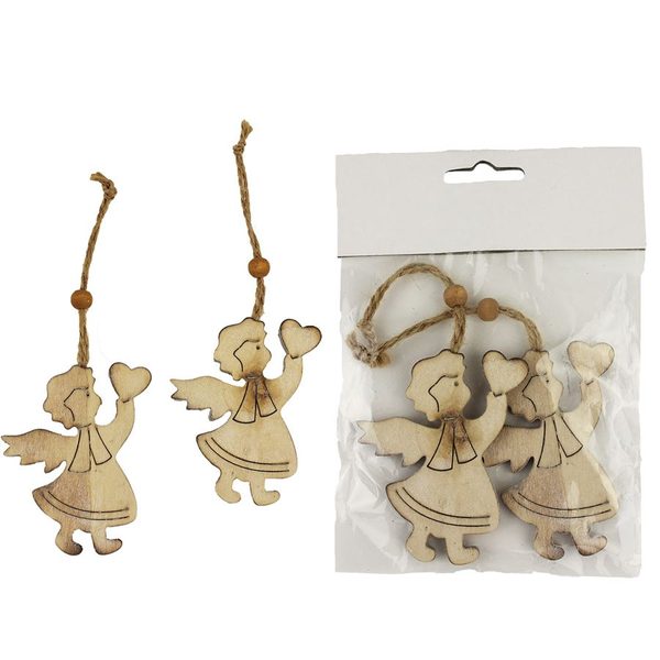 Andílek k zavěšení, 2ks D0827 - 6 x 0,5 x 7,5 cm