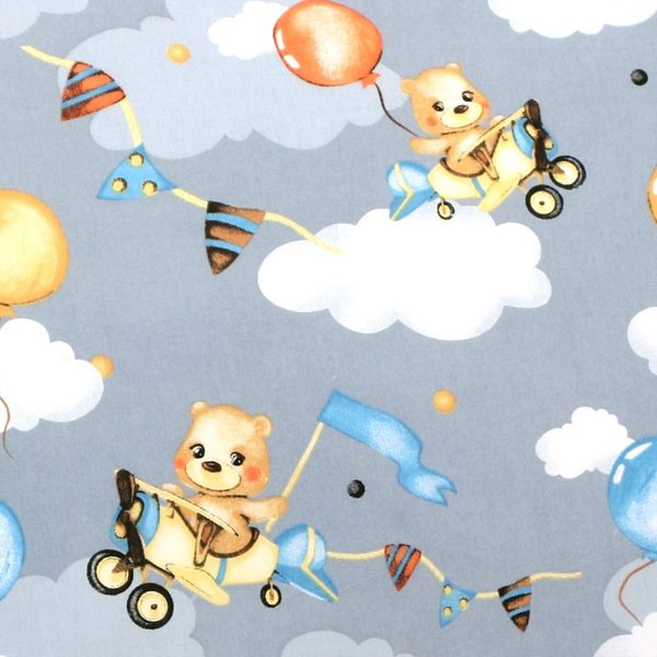 Látka - Bavlna Šedá,Béžová,Modrá 48/009 šířka 160 cm