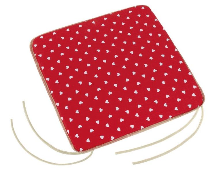 Sedák Adéla hladký Červená,Bílá 34/327 40x40 cm