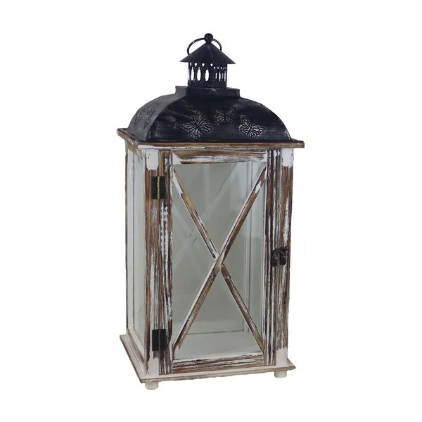 Dřevěná lucerna D7087/B - 54 cm