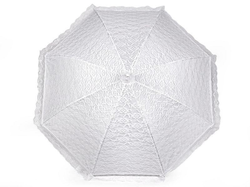 Svatební krajkový vystřelovací deštník