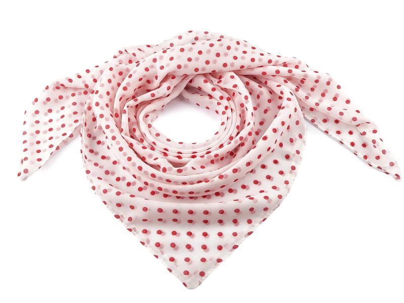 Šátek s puntíky 85x90 cm