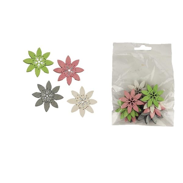 Dekorační kytky, 12 ks D3699 - dia 3,5 x 0,2 cm
