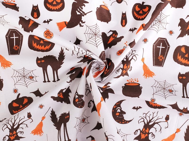 Bavlněná látka / plátno Halloween METRÁŽ