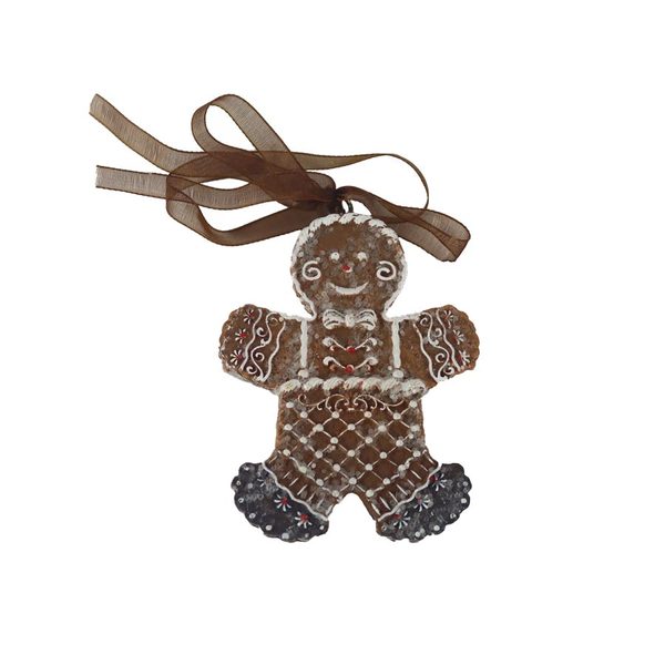 Dekorace Perníček k zavěšení X7414 - 6.5 × 1.5 × 8.5 cm