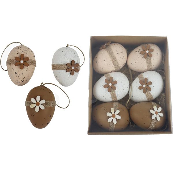 Velikonoční vajíčka, 6 ks X5611 - 6 cm