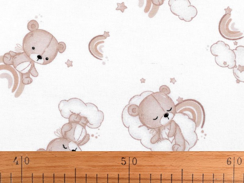 Bavlněný flanel medvídek METRÁŽ