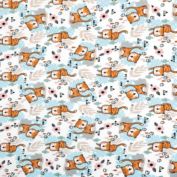 Látka - elastický úplet s potiskem Béžová,Černá,Šedá 48/407 šířka 175 cm