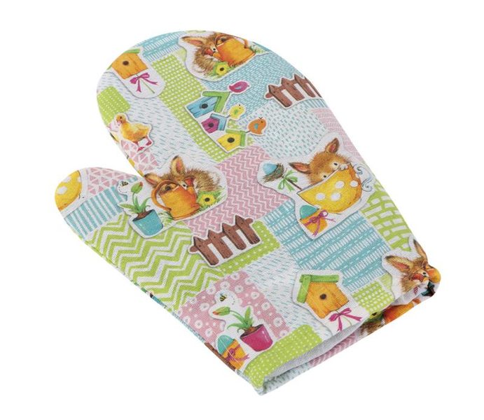 Kuchyňská chňapka - Velikonoce Modrá,Růžová,Zelená CH/518 28x18 cm