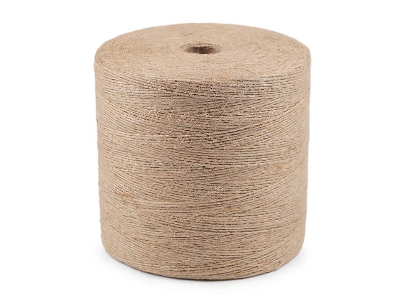 Jutový provázek Tenký Ø1 mm k pletení tašek a dekorací