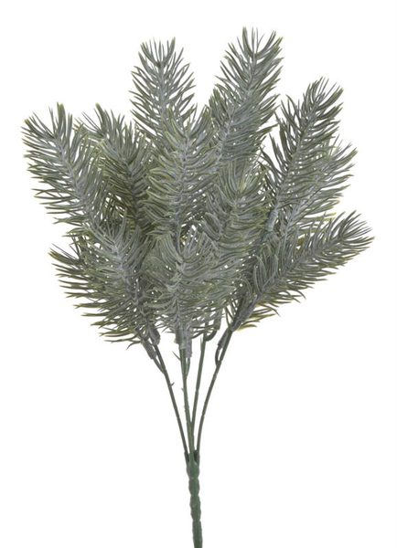 Umělá větvička jehličí trs šedozelená