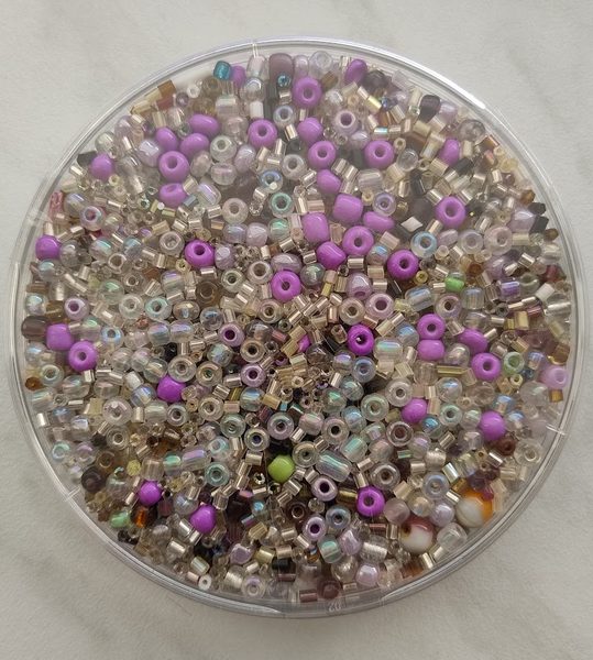 Korálky skleněné směs 120g mix barev