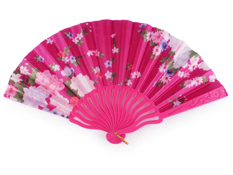 Vějíř textilní květy