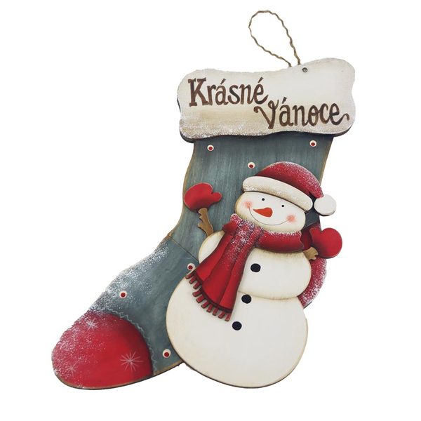 Vánoční dekorace k zavěšení D7483 - 21 × 1.5 × 31 cm