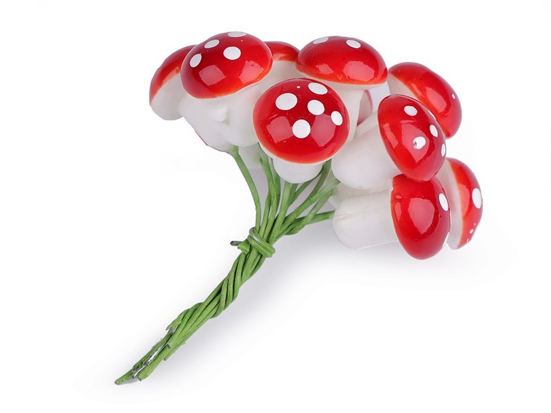 Muchomůrka k aranžování 18x21 mm  balení 12 kusů - Galanterka – Bexis.cz