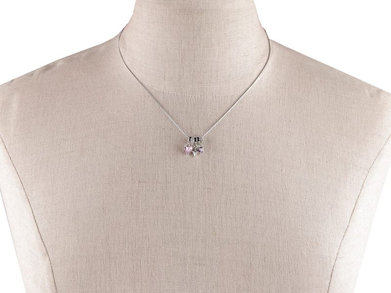 Náhrdelník z nerezové oceli s broušenými kamínky