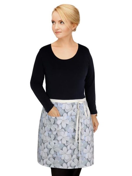 Kuchyňská zástěra DITA - do pasu Šedá 189/401 zástěra 68x50 cm