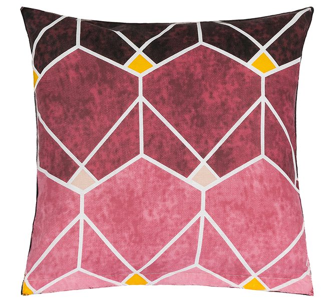 Povláček bavlněný Černá,Růžová 90/428B 40x40 cm