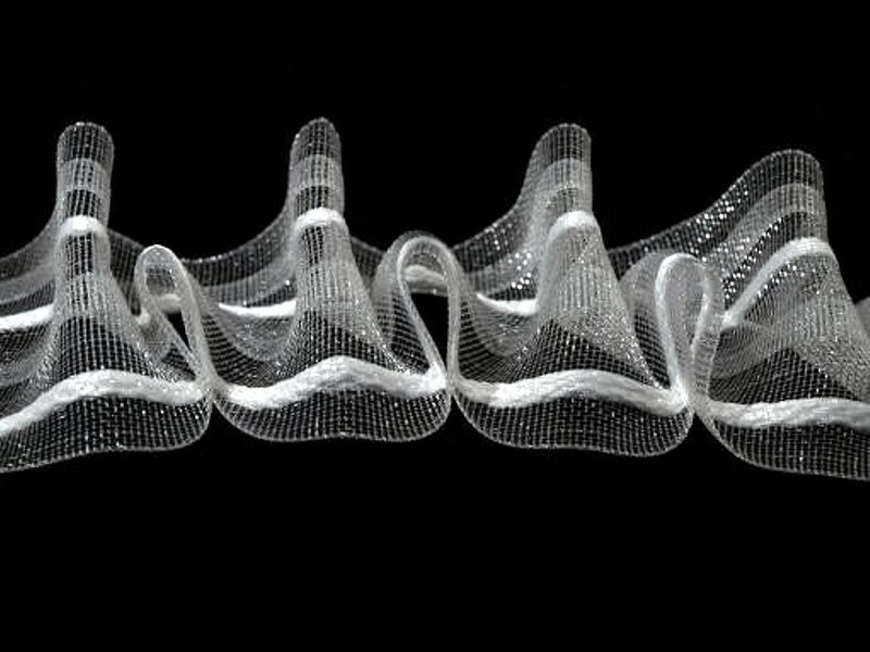 Záclonovka šíře 50 mm žabkové řasení návin 50m