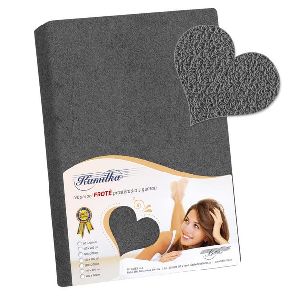 Prostěradlo froté Modrá,Šedá /044 120x200 cm