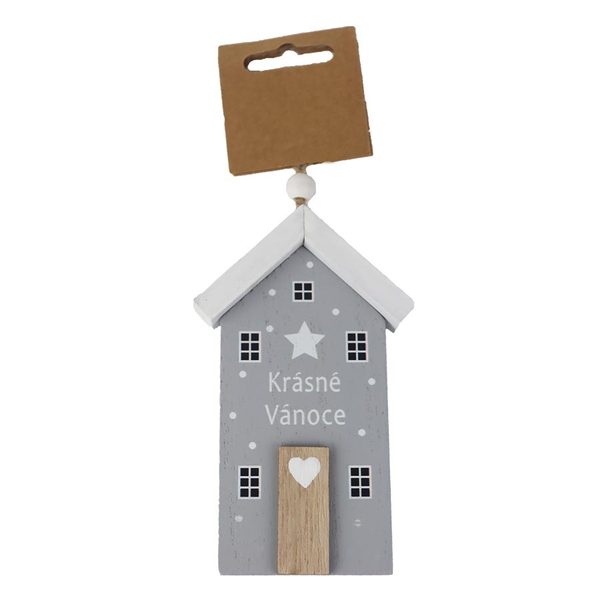 Domeček k zavěšení D7188-21 - 7×12×1.5 cm