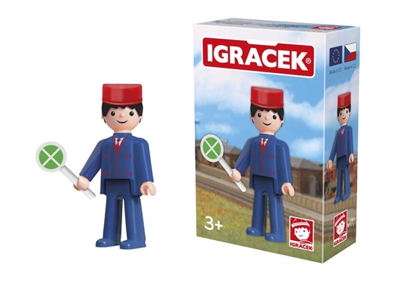 IGRÁČEK Figurka výpravčí s plácačkou