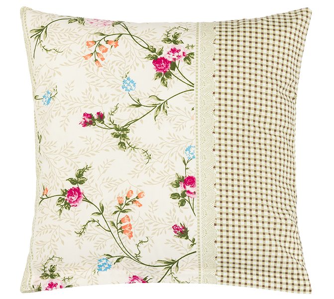 Povláček bavlněný Růžová,Zelená,Hnědá 90/223 B 40x40 cm