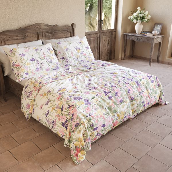 Bavlněné povlečení 140x200, 70x90cm ISABEL fialová