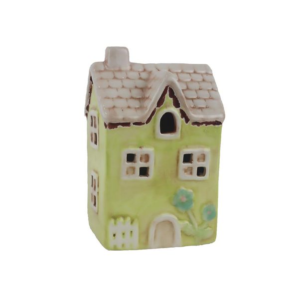 Dekorace domeček s LED osvětlením X6661 - 7.5 × 6.3 × 12 cm