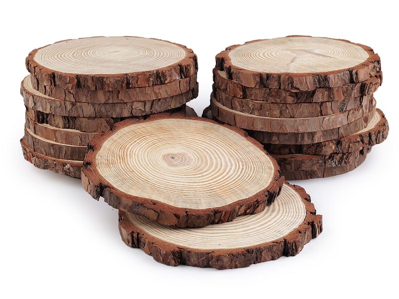 Přírodní dřevěné kolečko / podložka k domalování a dotvoření Ø21 cm