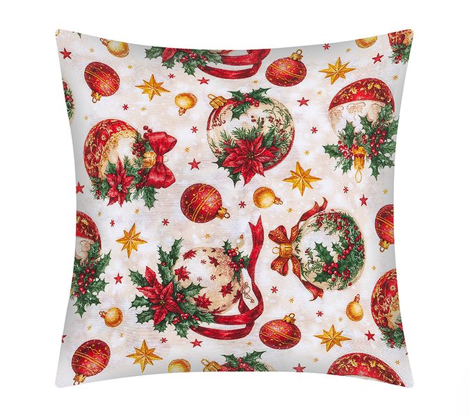 Povláček Vánoce Červená,Zlatá,Smetanová 55/132 45x45 cm