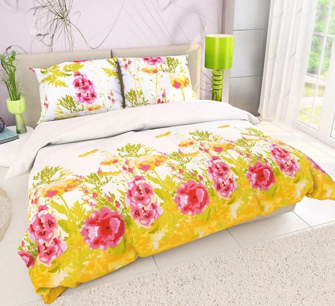 Bavlněné ložní povlečení DELUX Iris 140×200, 70×90 cm