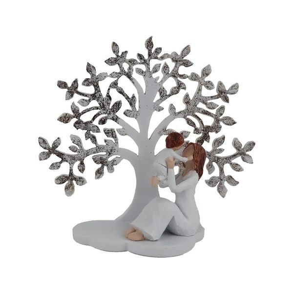 Strom života - matka v objetí s dítětem X8188 - 12.5x4.5x11cm