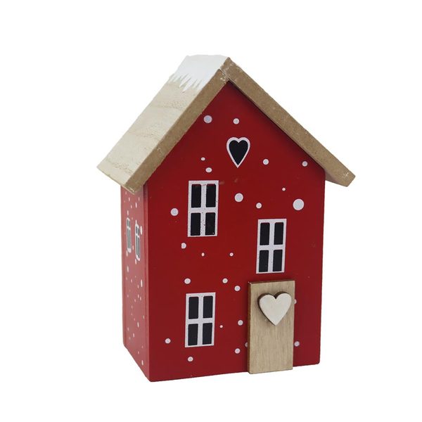 Dekorace domeček D7447-08 - 10 × 6 × 13.5 cm