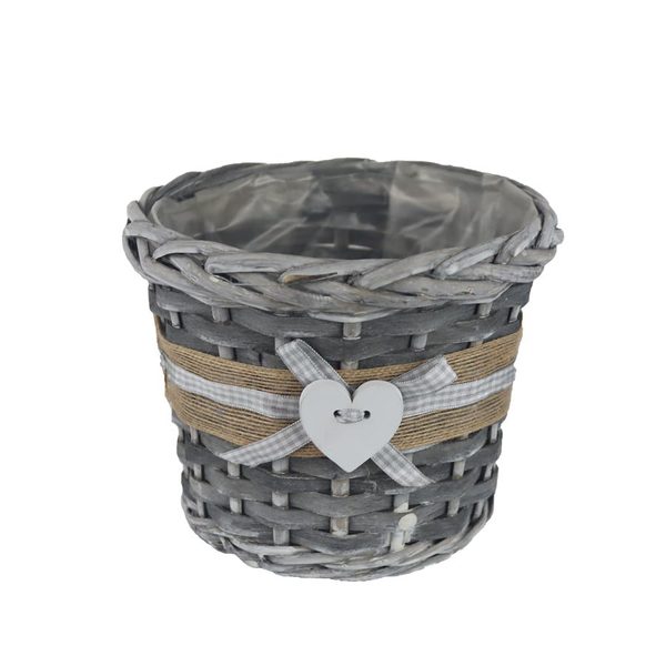 Obal s plastem šedý P2024/2 - dia 18 × 14 cm