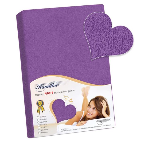 Prostěradlo froté Fialová /022 90x200 cm