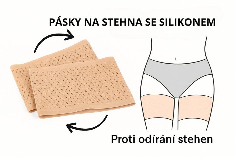 Samodržící pásky proti odírání stehen