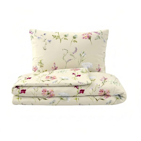 Bavlněné povlečení DELUX BOTANICA smetanová