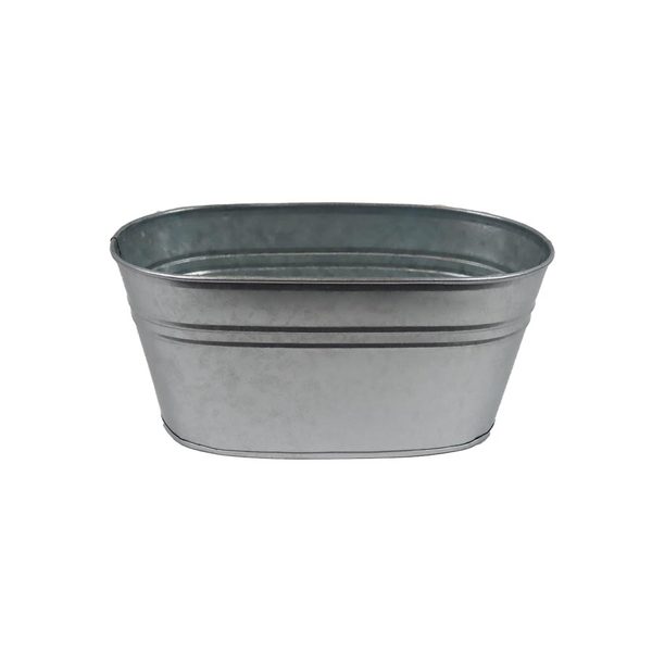 Květináč plechový ovál K3755/2 - 23,5 x 13 x 10,5 cm