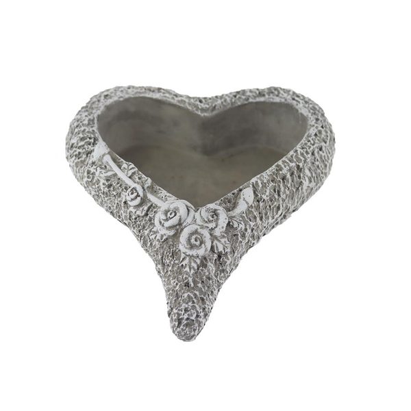 Cementový obal k osázení srdce X7059/2 - 20 x 24.5 x 6.5 cm