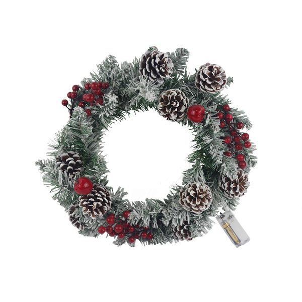 Vánoční věnec s LED osvětlením P2357/1 - 40 × 40 × 0 cm