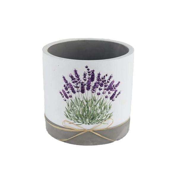 Obal na květiny kulatý levandule X5808/2 - dia 13,5 × 12,5 cm