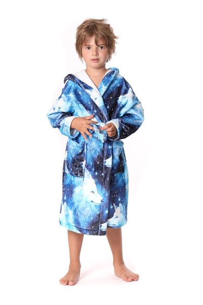 Dětský župan s potiskem vlků LUPO