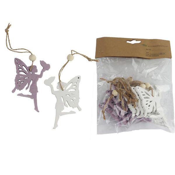 Dekorační víla, 8 ks D6242 - 5 x 0,5 x 7,5 cm