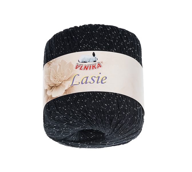 Příze Lasie Černá 124 50g / 150 m