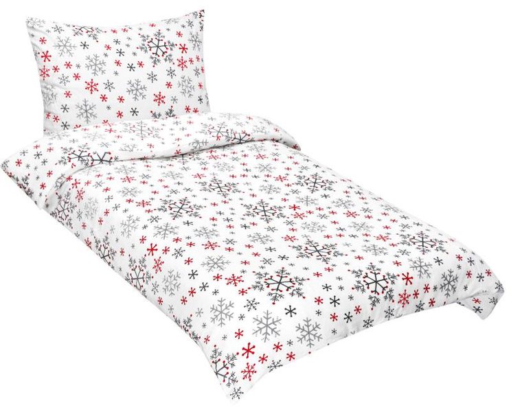Povlečení MIKROFLANEL Bílá,Šedá,Červená 95/173 140x200, 70x90 cm