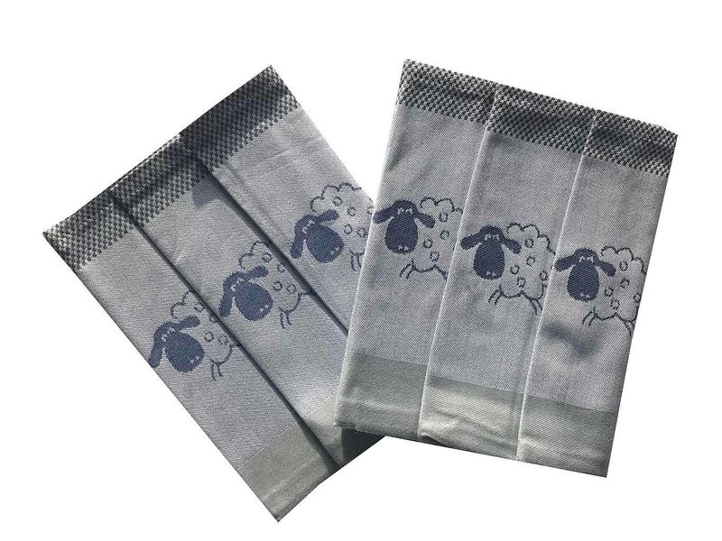 Utěrka Extra savá 50x70 cm Ovečky kostka modrá 3 ks