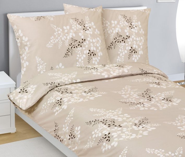 Povlečení bavlněné Kávová,Béžová 90/306