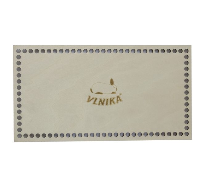 Dno - víko překližkové Natur obdélník s králíčkem 26x14 cm / otvory 6 mm